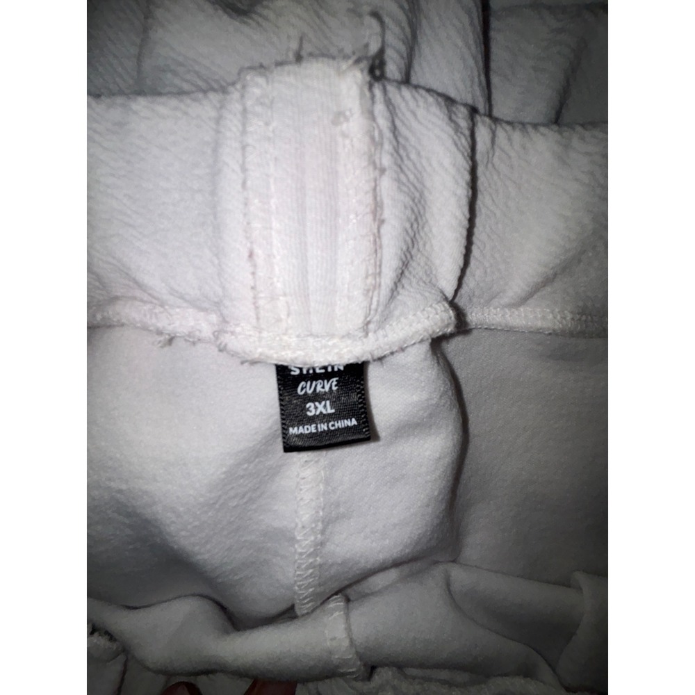 2 pr SHEIN Curve 3XL White Textured Lounge Pants Elastic Waist Womens - Picture 3 of 3